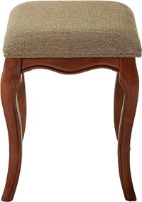 img 2 attached to Hardwood Cherry Finish Lady Guinevere Makeup Chair Vanity Stool Bedroom Bench by Design Toscano - 20 Inch