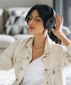 img 3 attached to 🎧 Abingo Hybrid Active Noise Cancelling Headphones with Microphone BT30NC Pro Bluetooth 5.0: Best Over-Ear Headset for Wired and Wireless, 40 Hours Playtime, Deep Bass Headphone