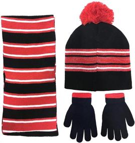 img 3 attached to 🧢 SEO-Optimized: Disney Minnie Mouse Girls 3 Piece Beanie Hat Scarf Glove Set [4015]