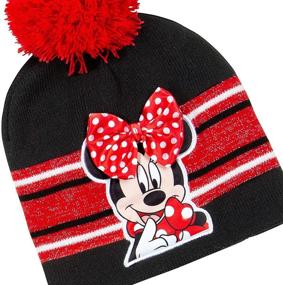 img 1 attached to 🧢 SEO-Optimized: Disney Minnie Mouse Girls 3 Piece Beanie Hat Scarf Glove Set [4015]