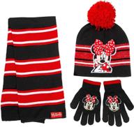 🧢 seo-optimized: disney minnie mouse girls 3 piece beanie hat scarf glove set [4015] logo