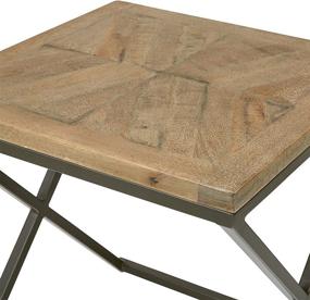 img 1 attached to 🪑 Rivet Industrial Mango-Topped Side Table by Amazon Brand: Ultimate Blend of Style and Functionality