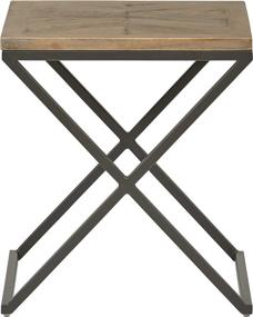 img 2 attached to 🪑 Rivet Industrial Mango-Topped Side Table by Amazon Brand: Ultimate Blend of Style and Functionality