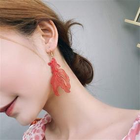 img 1 attached to DAMLENG Lightweight Earrings Asymmetry Statement