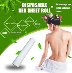 img 3 attached to 🛏️ Waterproof Bed Cover Roll - 50 Pcs of Disposable Non-Woven Bed Sheet, 31" X 70" for Spa, Massage, Tattoo and Exam Tables