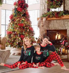 img 3 attached to Family Matching Christmas Pajamas Sleepwear Boys' Clothing ~ Sleepwear & Robes