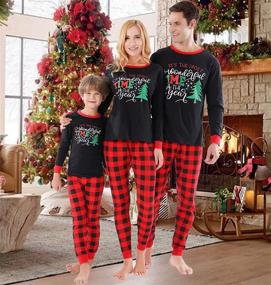img 2 attached to Family Matching Christmas Pajamas Sleepwear Boys' Clothing ~ Sleepwear & Robes