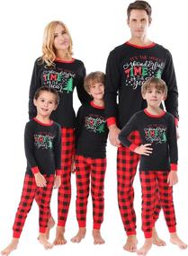 img 4 attached to Family Matching Christmas Pajamas Sleepwear Boys' Clothing ~ Sleepwear & Robes