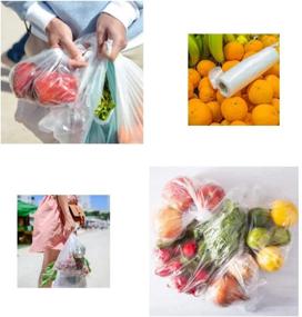 img 1 attached to 🛍️ Party Bargains Clear Produce Bags 10"x15" - 450 Bags on a Roll, Durable Plastic Grocery Bags for Food, Bread, Pastries, Fruits, Vegetables, Shopping...