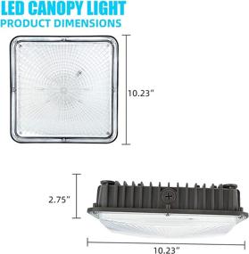 img 3 attached to 💡 Super Bright 70W Commercial LED Canopy Light Fixture - 2 Pack, 8400 Lumens - Ideal for Gas Stations, Carports, Warehouses, Garages, and Shops - Indoor/Outdoor Lighting (2-Pack 70W)