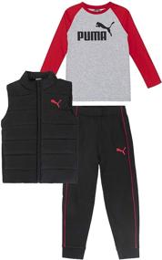 img 2 attached to 👕 Stylish PUMA Piece Jogger Longsleeve Shirt for Boys' Clothing Sets