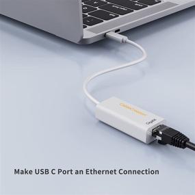 img 2 attached to White USB C Ethernet Adapter, CableCreation - Up to 10/100/1000 Mbps, 🔌 Thunderbolt 3 Compatible, for MacBook Pro 2020, Surface Book 2, RJ45 Network LAN Adapter