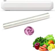 🔪 food wrap cutter: reusable, easy-slide cling film dispenser for plastic wrap, refillable foil/film dispenser with 12"x100ft bpa free plastic wrap, smooth cutting, ideal for home kitchen supplies логотип