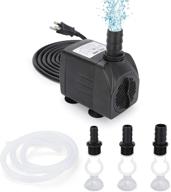 🐠 ultra quiet submersible pump growneer 550gph - 30w, 2000l/h, 7.2ft high lift, 3 nozzles, 4.9 feet tubing for aquarium, fish tank, pond, hydroponics, statuary логотип