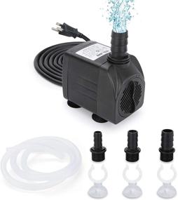 img 4 attached to 🐠 Ultra Quiet Submersible Pump GROWNEER 550GPH - 30W, 2000L/H, 7.2ft High Lift, 3 Nozzles, 4.9 Feet Tubing for Aquarium, Fish Tank, Pond, Hydroponics, Statuary