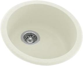 img 1 attached to Swanstone KS00018RB.018 Bisque Dual Mount Single-Bowl Kitchen Sink - 18.5-in L x 18.5-in W x 8.5-in D: Durable Solid Surface Excellence