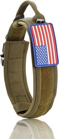 img 4 attached to 🐶 BMusdog Tactical Dog Collar - Adjustable with Sturdy Metal Buckle Handle - 1.8inch Wide - Army Grade Nylon - Military Collars with Velcro Area - American Flag - for Medium, Large, & XL Dogs