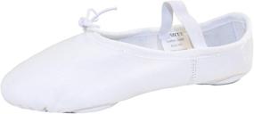img 4 attached to Danzcue Youth Leather Ballet Slipper Girls' Shoes for Athletics
