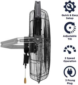 img 2 attached to 💨 Maxx Air 18" Residential Wall Mount Fan - Commercial Grade for Garage & Shop with Easy Operation and Powerful CFM