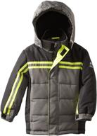 rothschild boys' puffer jacket with chest stripe logo