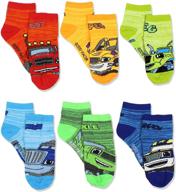 🔥 blaze and the monster machines toddler boys' 6-pack socks: fun and comfort for active little feet logo
