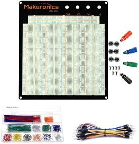 img 4 attached to Makeronics Solderless 3220 Breadboard Complete Kit-3220 Tie-Points Experiment Plug-In Breadboard With Aluminum Back Plate +560 U-Shape