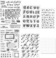 cieovo alphabet clear silicone stamps with acrylic stamp blocks - perfect for scrapbooking, diy crafts, and photo albums logo