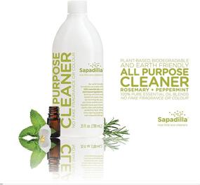 img 3 attached to 🌿 Clear 25 oz Sapadilla All-Purpose Cleaner Concentrate with Rosemary and Peppermint - Biodegradable