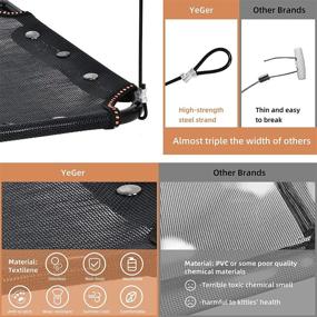 img 1 attached to 🐱 YeGer Cat Window Perch: Large Double Stack Hammock for Indoor Cats, Carbon Steel Frame, Textilene Fabric Mat, Holds up to 60 lb