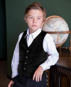 img 1 attached to 🧥 Stylish Velvet Formal Suit Vest for Kids and Boys by Gioberti