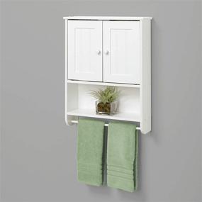 img 3 attached to 🏠 Zenna Home Cottage Wall Cabinet in White: Stylish Storage Solution for Your Home