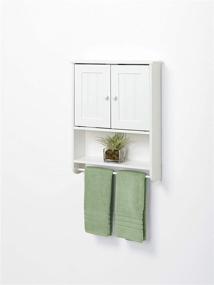 img 2 attached to 🏠 Zenna Home Cottage Wall Cabinet in White: Stylish Storage Solution for Your Home