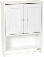 🏠 zenna home cottage wall cabinet in white: stylish storage solution for your home logo