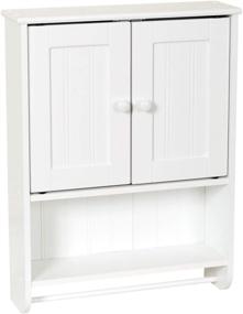 img 4 attached to 🏠 Zenna Home Cottage Wall Cabinet in White: Stylish Storage Solution for Your Home