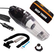 💨 high power handheld car vacuum cleaner w/led light - 12v auto accessories cleaning kit for car interior with long 16 ft cable logo