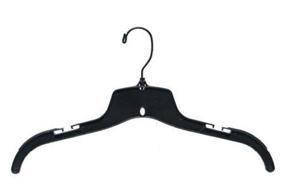 img 4 attached to 🧥 NAHANCO 25500BHMG: 100 Pack of Black Heavy-Duty Plastic Shirt/Dress Hangers with Non-Slip Shoulders and Swivel Hook