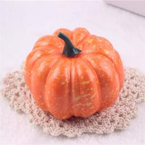 img 2 attached to 🎃 HKBAYI Halloween Artificial Fake Pumpkins - 12PCS 3" 80mm – Perfect Ornaments for Party, Home Decorations!