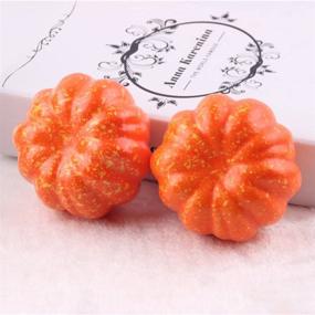 img 1 attached to 🎃 HKBAYI Halloween Artificial Fake Pumpkins - 12PCS 3" 80mm – Perfect Ornaments for Party, Home Decorations!