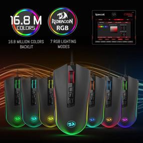 img 1 attached to 🐍 Redragon M711-FPS Cobra FPS Optical Switch (LK) Gaming Mouse: Ultimate Precision with 16.8M RGB Color Backlit, 24,000 DPI & 7 Programmable Buttons