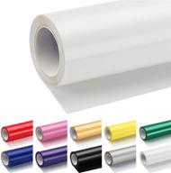 ✂️ 12-inch x 12-foot heat transfer vinyl rolls – sooez white pu htv vinyl for shirts, iron-on vinyl for all cutter machines, easy to cut & weed for diy heat vinyl design, matte finish logo