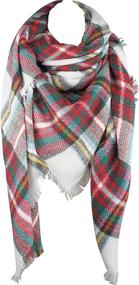 img 4 attached to 🧣 VIVIAN VINCENT Women's Blanket Oversized Scarves & Wraps: A Must-Have Accessory for Fashionable Women