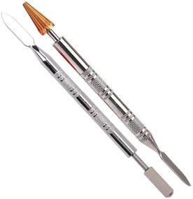 img 4 attached to 🖍️ 2-Piece Leather Edge Dye Pen Set | Leather Working Tools with Tapered Head and Round Head