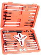 🔧 hfs (r) harmonic balancer puller kit - 46 pcs gear puller, crank shaft pulley, steering wheel, yoke crank tool set with storage case logo