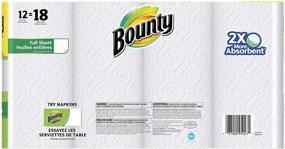 img 3 attached to Bounty Paper Towels, Full Sheet, White, 12 Count: Highly Absorbent and Durable Cleaning Essentials