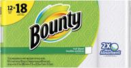 bounty paper towels, full sheet, white, 12 count: highly absorbent and durable cleaning essentials logo
