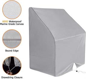 img 3 attached to iCOVER Heavy Duty 600D Waterproof Boat Center Console Cover - Fits Carolina Skiff, Boston Whaler, Mako, Excel Bay Pro, Wellcraft, and Other Popular Brands