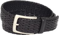 black men's genuine leather woven belts by florsheim - perfect accessories logo