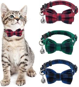 img 4 attached to PAWCHIE Breakaway Bowtie Collar Adjustable