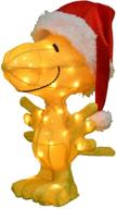 🎄 product works peanuts 18-inch 3d pre-lit woodstock in santa hat christmas yard art, with 35 lights логотип