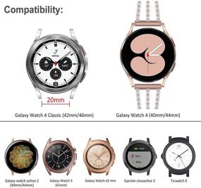 img 3 attached to 🌹 Стильный заменяемый браслет Rose Gold для Galaxy Watch 4, Watch Active 2 и Watch 3 - Surace